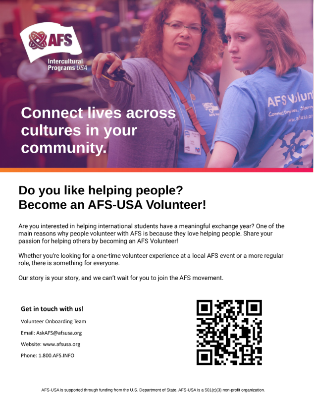 Volunteer Recruitment Flyer with two volunteers on the cover