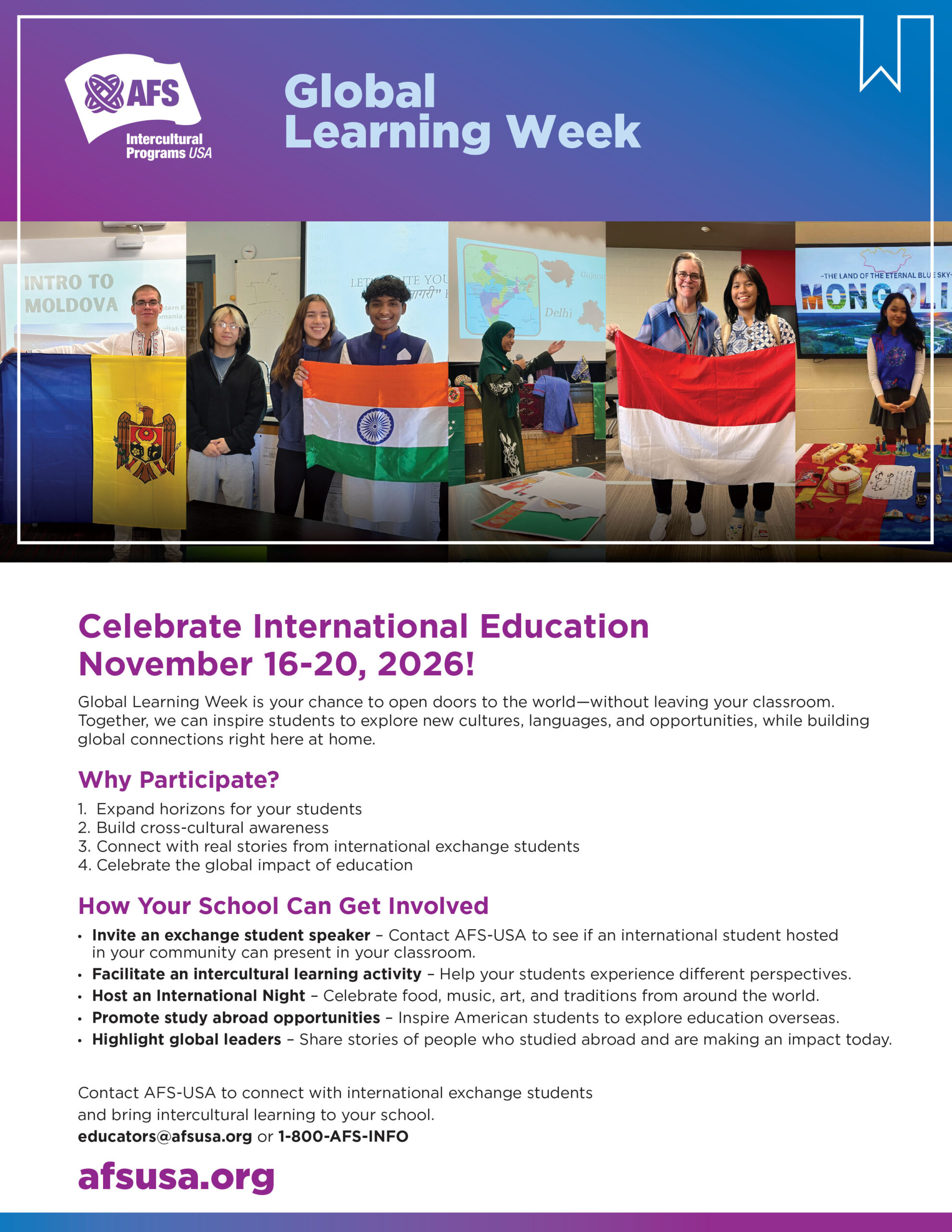 Global Learning Week is November 16–20, 2026!